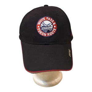 WHITE PASS & YUKON ROUTE SKAGWAY ALASKA ADJUSTABLE STRAPBACK HAT/CAP, BLACK 2012